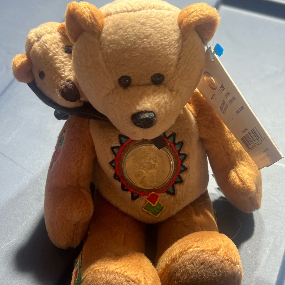 Limited Treasures Collectible Plush Teddy Bear with Baby Bear - Brown